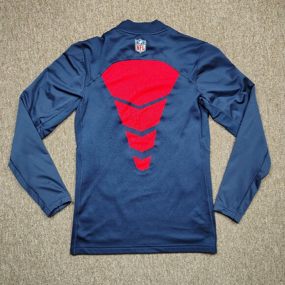 NIKE Hyperwarm Shield Shirt Men Small Blue NEW ENGLAND PATRIOTS NFL Long Sleeve - Picture 5 of 10